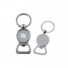 Round Bottle Opener Keychain